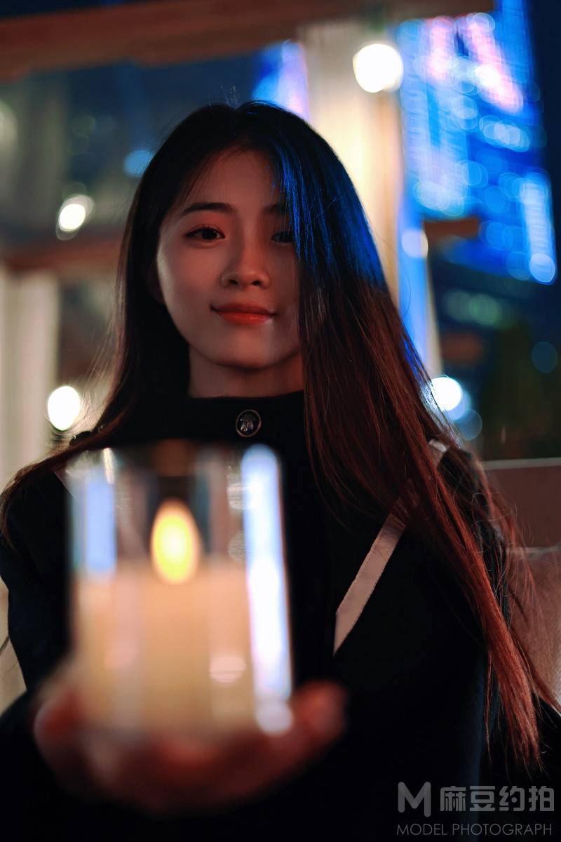 夜景模特
