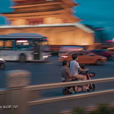 夜景模特