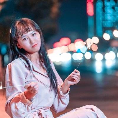 夜景模特