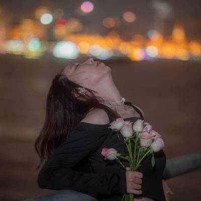 夜景模特