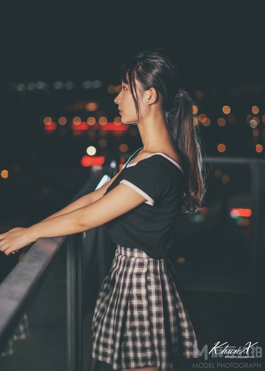 夜景模特