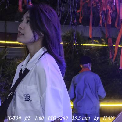 夜景模特
