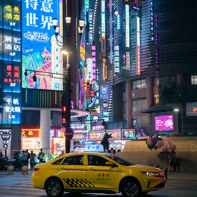 夜景模特