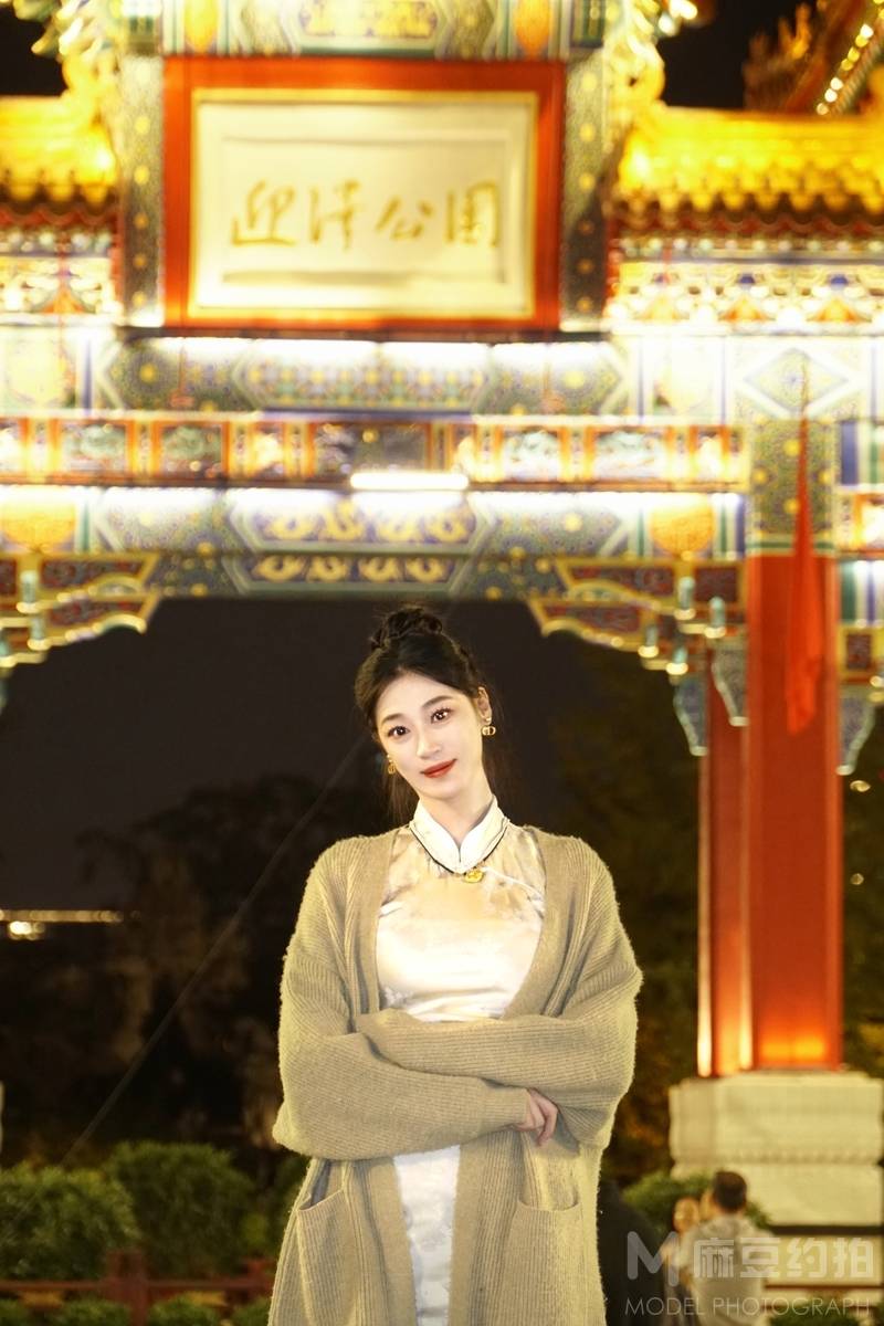 夜景模特
