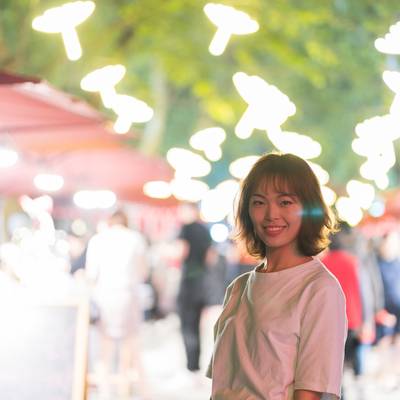 夜景模特
