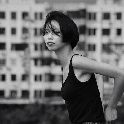 黑白模特