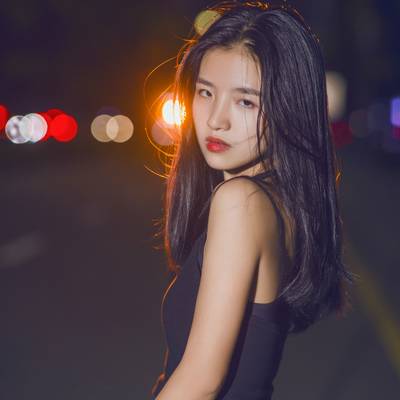 夜景模特