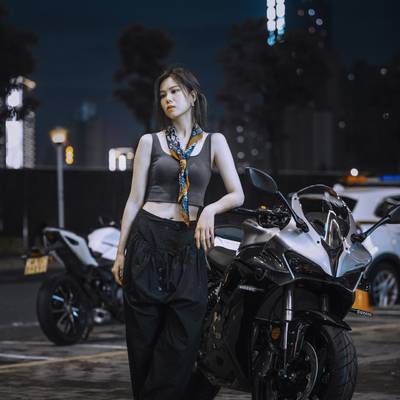 夜景模特