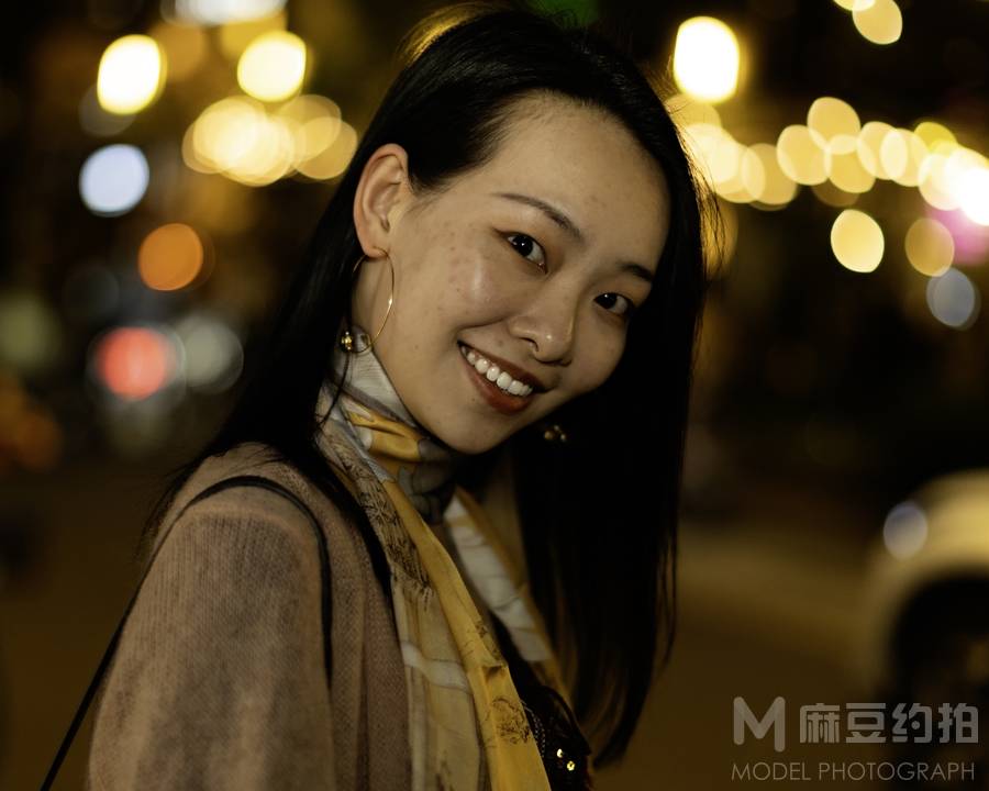 夜景模特