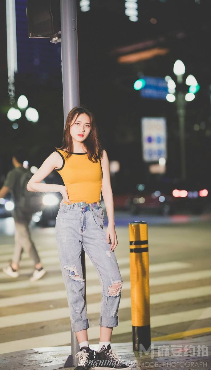 夜景模特