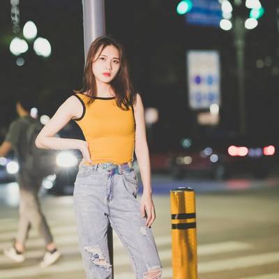 夜景模特