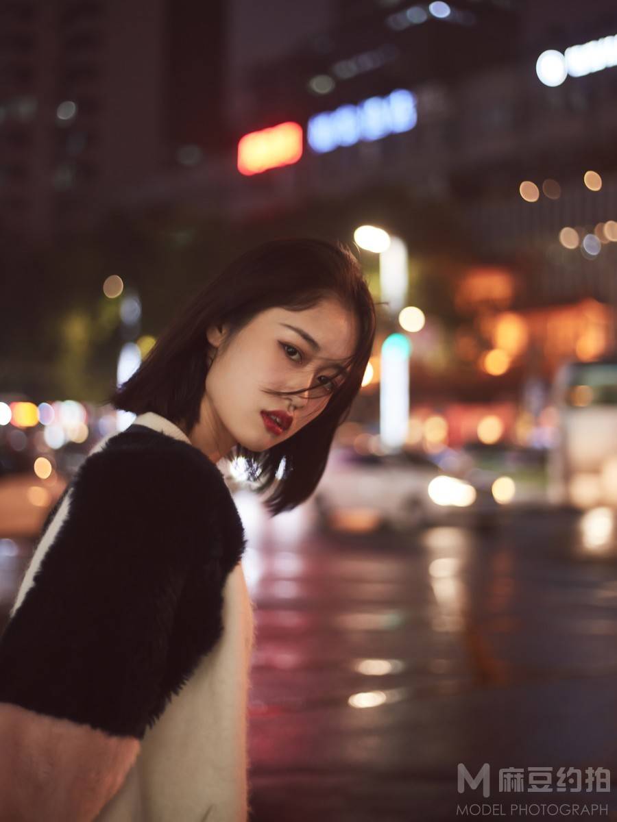 夜景模特