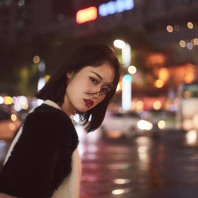 夜景模特