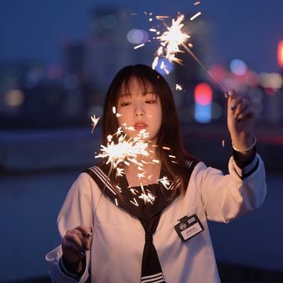 夜景模特