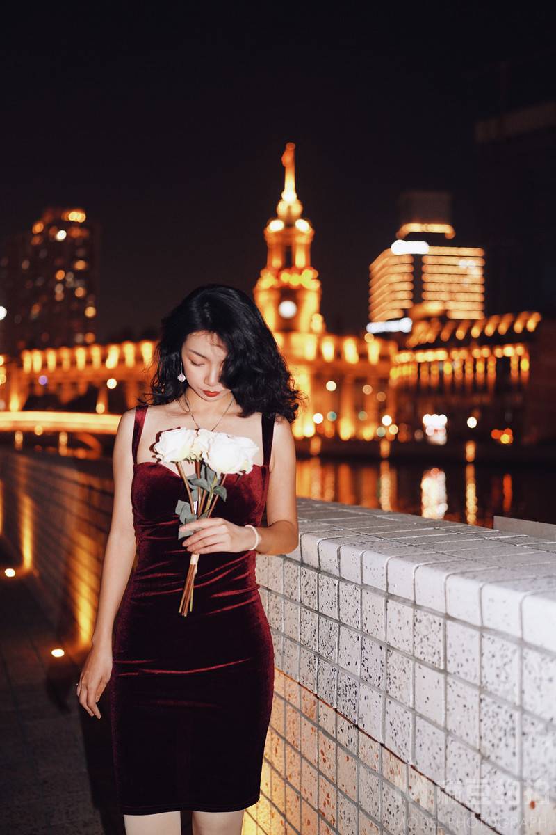 夜景模特