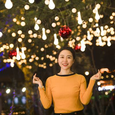 夜景模特
