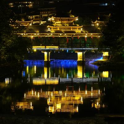夜景模特
