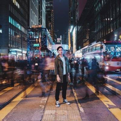 夜景模特