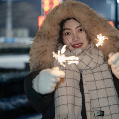 夜景模特
