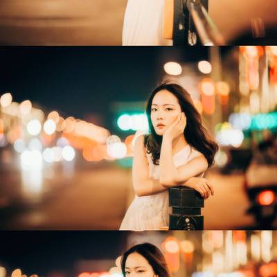 夜景模特