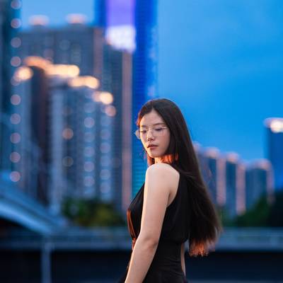 夜景模特