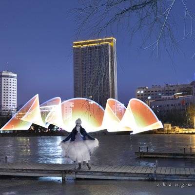 夜景模特