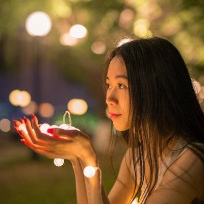 夜景模特