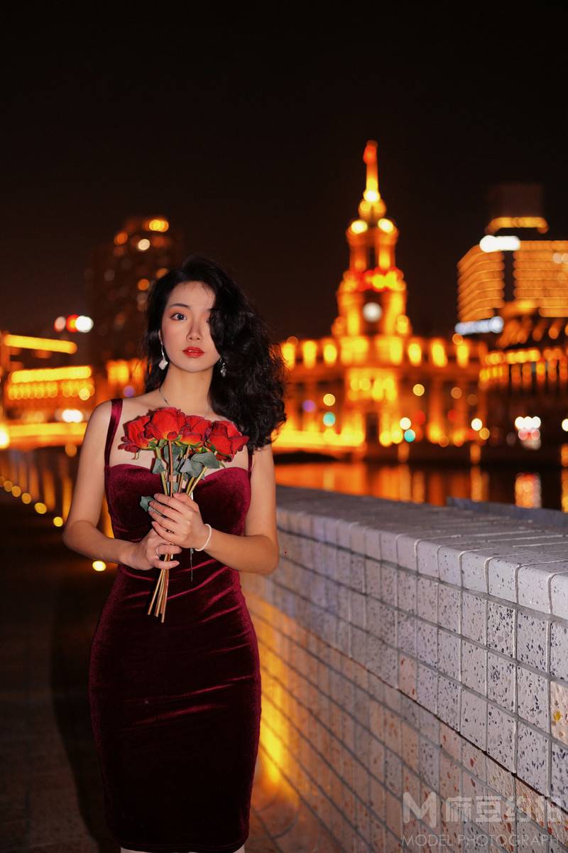 夜景模特