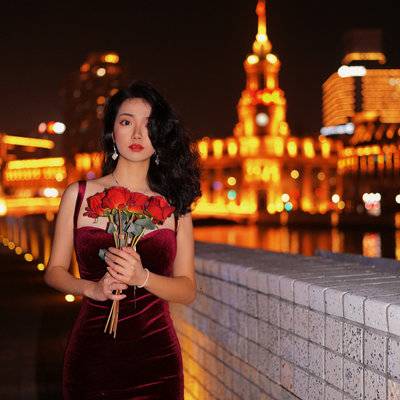 夜景模特