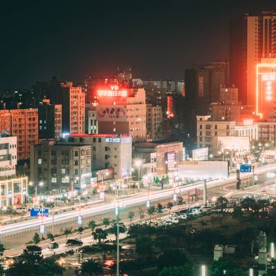 夜景模特