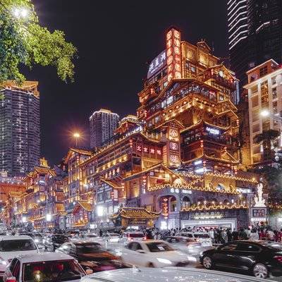 夜景模特