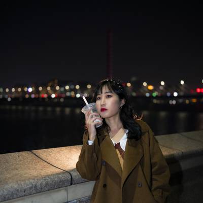 夜景模特