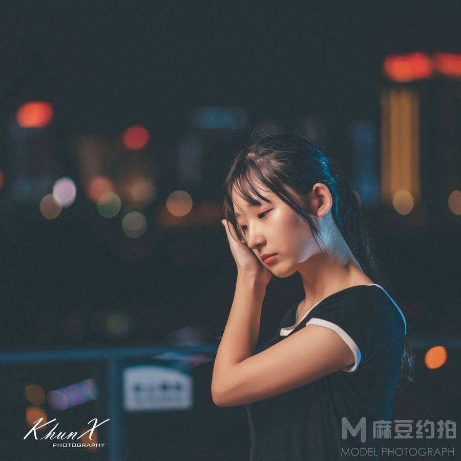 夜景模特