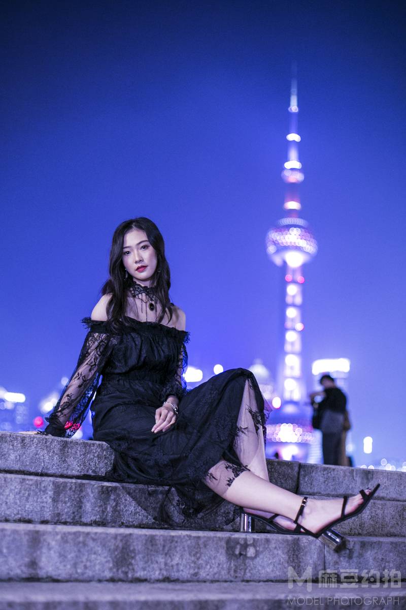 夜景模特