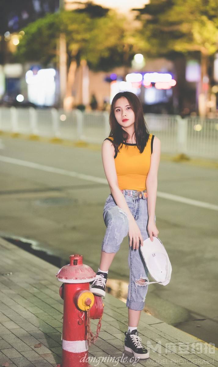夜景模特