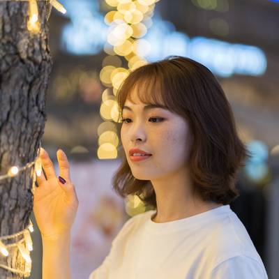 夜景模特