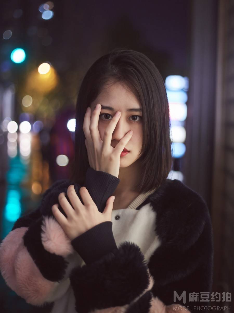 夜景模特