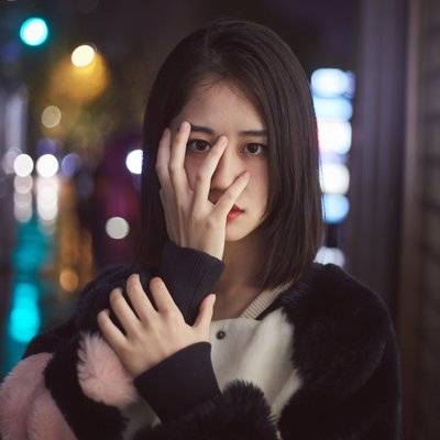 夜景模特