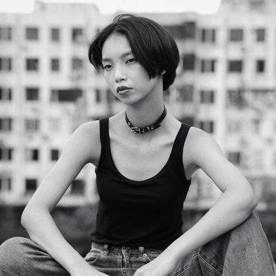 黑白模特