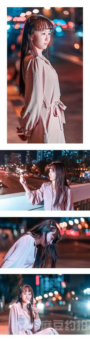 夜景模特