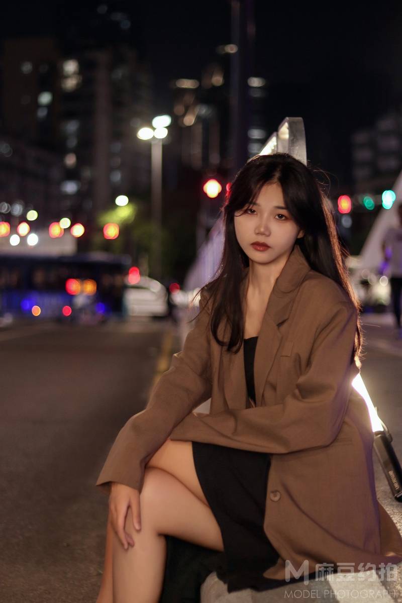 夜景模特