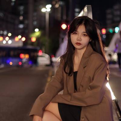 夜景模特