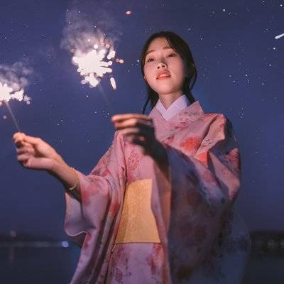 夜景模特