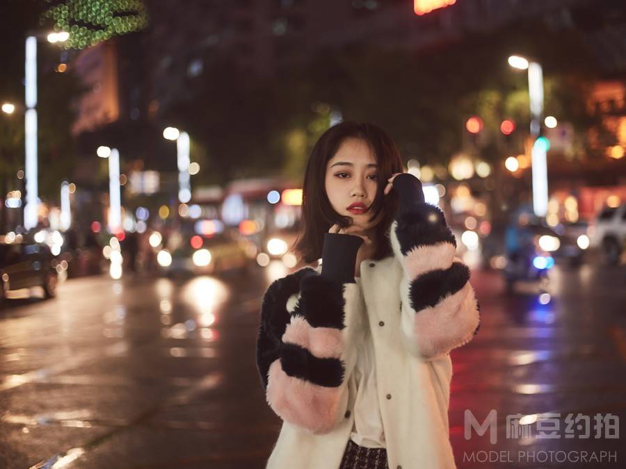 夜景模特