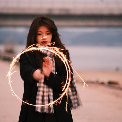 夜景模特