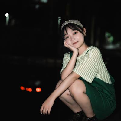 夜景模特