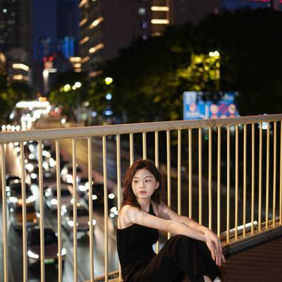 夜景模特