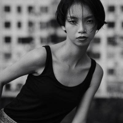 黑白模特
