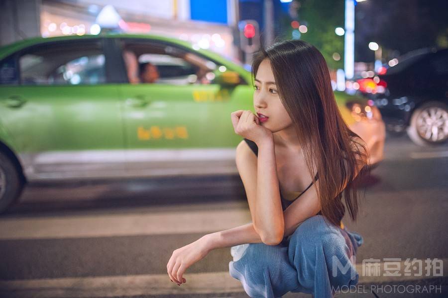 夜景模特
