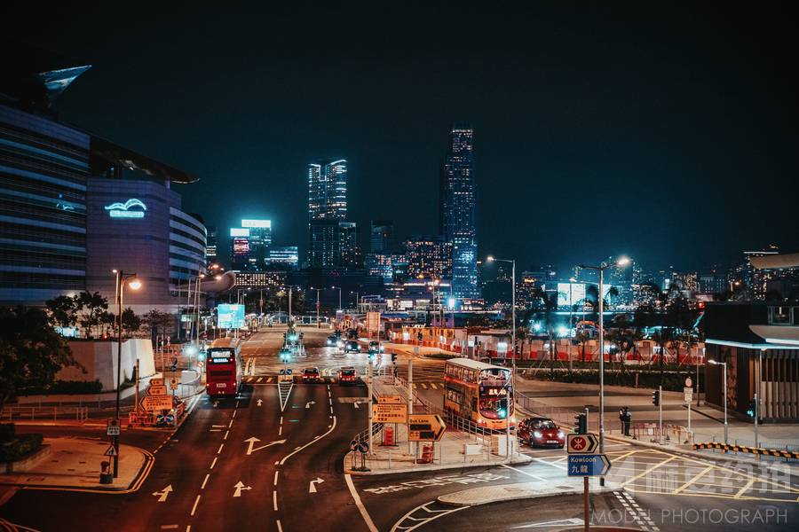 夜景模特